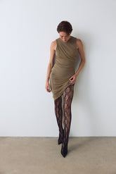 Black Snake Pattern Fishnet Tights