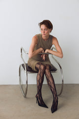 Black Snake Pattern Fishnet Tights