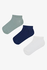 Boy Pure Multicolored 3-Pack Ankle Socks