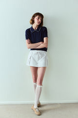 Marshmallow Bow Detail Mesh Tights