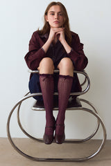 Marshmallow Bow Detail Mesh Tights