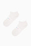 2 Pairs of Cotton Transparent Tulle Detailed Toe Seamless Ankle Socks
