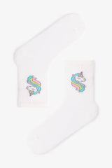 Colorful Girls Galaxy Unicorn 4-Pack Socks