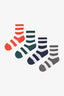 Multicolored Boys Relax Stripes 4-Pack Ankle Socks