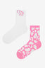 2 Pairs Cotton 3D Cow Patterned Toe Seamless Ankle Socks