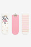 Girls Princess 3-Pack Multicolored Ankle Socks