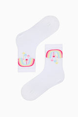 Girls Rainbow 4-Pack Socks