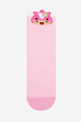 Girls Funny Animals 4-Pack Multicolored Ankle Socks