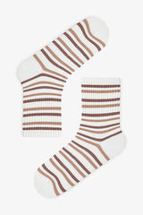 3 Pairs of Cotton Self-Patterned Teddy Bear Socks