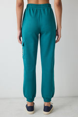 Petrol Green High Waist Harry Potter Printed Sweatpants