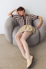 Black Amelia Geometric Patterned Fishnet Tights