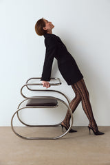 Black Amelia Geometric Patterned Fishnet Tights