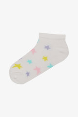 Girl Star 4-Pack Multicolored Ankle Socks