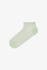 5 Pairs of Cotton Self-Patterned Ankle Socks