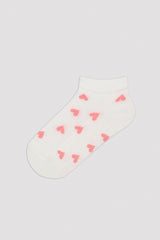Girls Tiny Hearts 4in1 Liner Socks