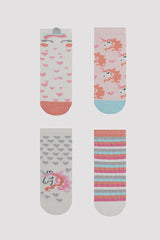 Girl Glitter Detailed Unicorn 4 Pack Socket