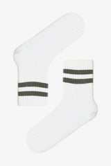 Boys Marshmallow Class Striped 3-Pack Ankle Socks