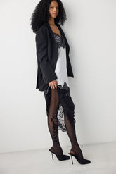 Dark Roses Black Tights