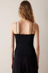 Black New Cami Tank Top with Thin Straps