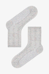 5 Pairs of Cotton Self-Spiral Patterned Ankle Socks