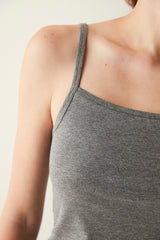 Cotton Strappy Gray Basic Undershirt