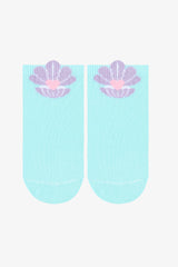 Girls Mermaid Multicolored 4-Pack Ankle Socks
