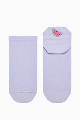 3 Pairs of Cotton Embroidered Back Socks