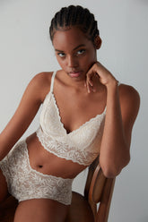 Alessa Lace Beige Bra