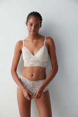 Alessa Lace Beige Bra
