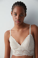 Alessa Lace Beige Bra