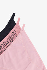 Mix Zebra Patterned Rope Detailed Low Waist 3-Pack Briefs