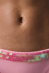 Sequin Pink Bikini Bottom - Gamze Erçel Collection
