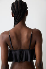 Satin Black Bralette