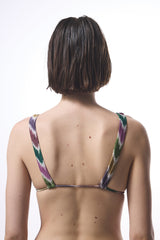 Celine Deep V Zigzag Bikini Top