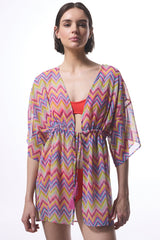 Colorful Zigzag Kimono Beachwear