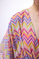Colorful Zigzag Kimono Beachwear