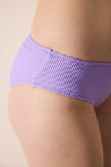 Perla Hipster Textured Purple Bikini Bottom