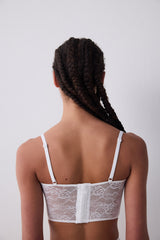 Stone Corset Off White Bustier