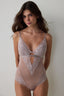 Beige Lace Bodysuit