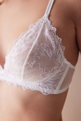 Butterfly Glam Off White Bra
