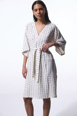 Colorful Sally Textured V-Neck Oversize Kimono