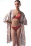 Della Ethnic Pattern V-Neck Maxi Kimono