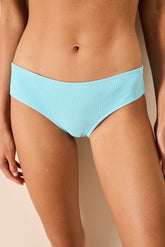 Perla Hipster Textured Light Blue Bikini Bottom