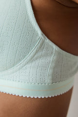 Soft Cotton Mint Green Bra