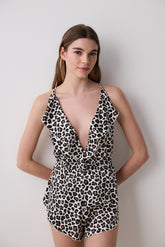 Leopard Satin Multicolor Teddy