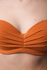 Orange Lotus Push Up Underwire Balconette Bikini Top