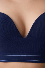 Seamless Navy Blue Bralet