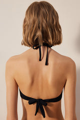 Arlo Black Strapless Bikini Top