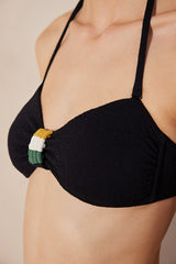 Arlo Black Strapless Bikini Top