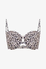Leopard Print Underwire Bikini Top